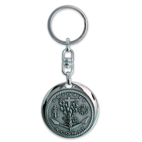 Porte-clés gravé médaille plaque 16x66 mm bois personnalisé